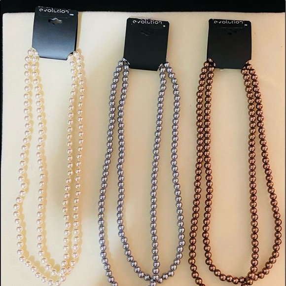 Lot of 3 Brown Pearl Glass Beads | evolution beads | Jewelry | NEW | - Picture 5 of 5